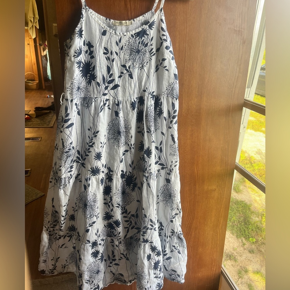 Valentina Naldi 100% linen tiered dress